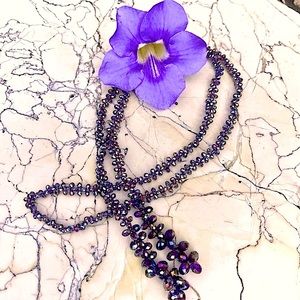 NWT HOLLYWOOD GLAM IRIDESCENT AURORA BOREALIS CRYSTAL VERSATILE LARIAT NECKLACE